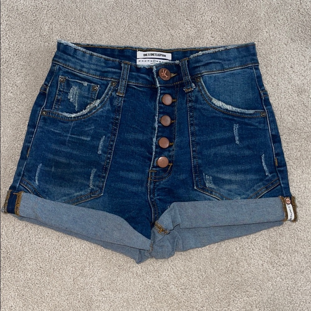 NWOT One Teaspoon Harlets denim shorts sz 27